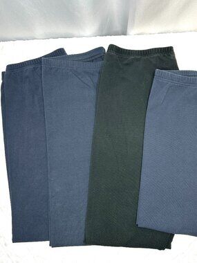 Lot of 4 J.Jill Pima Cotton Leggings, Size Medium 3 Ankle, 1 Capri Leggings
